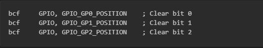 Clear bits